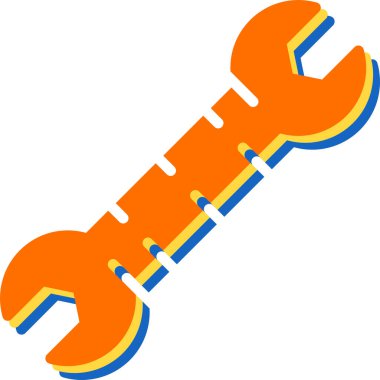 İngiliz anahtarı. Web simgesi basit illüstrasyon