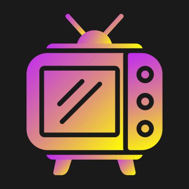 Televizyon. Web simgesi basit illüstrasyon 