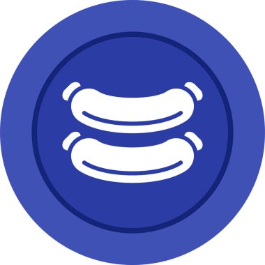 Vektör illüstrasyonu, Sosis simgesi element arkaplanı