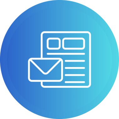 Zarf web simgesi, basit illüstrasyon