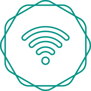 wifi sinyal ağ simgesi, vektör illüstrasyonu 