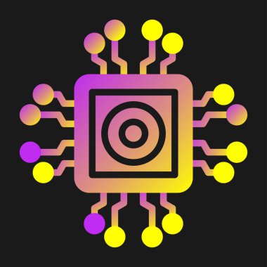 Çip. Web simgesi basit illüstrasyon 