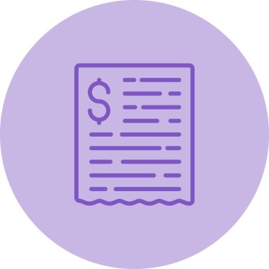 Bill vektör simgesi modern illüstrasyon