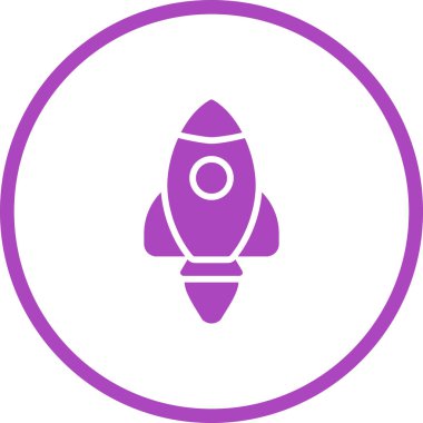 Roket yemeği. Web simgesi basit illüstrasyon 