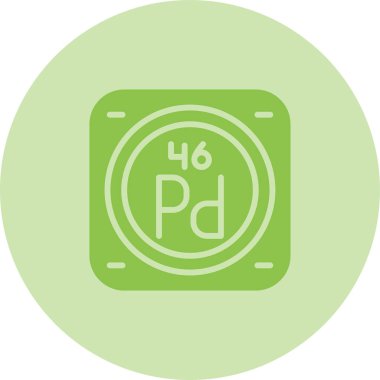 Periyodik tablonun kimyasal elementinin web illüstrasyonu