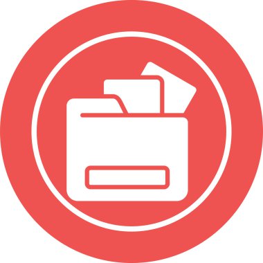 Belge Depolama, dizin simgesi, vektör illüstrasyonu