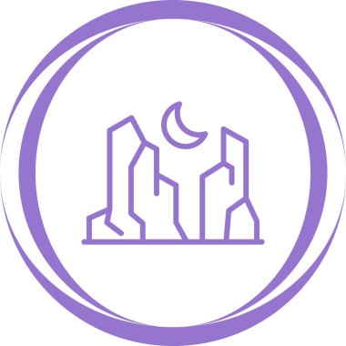 Kanyon vektör simgesi, illüstratopn 