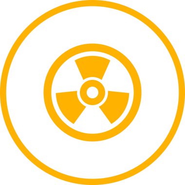 Radyasyon. Web simgesi basit illüstrasyon 