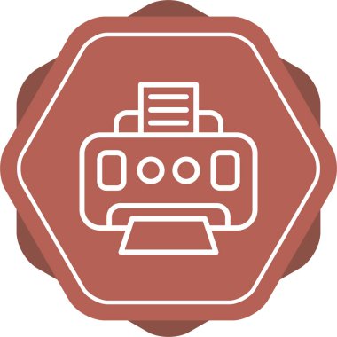 yazıcı vektör simgesi basit illüstrasyon