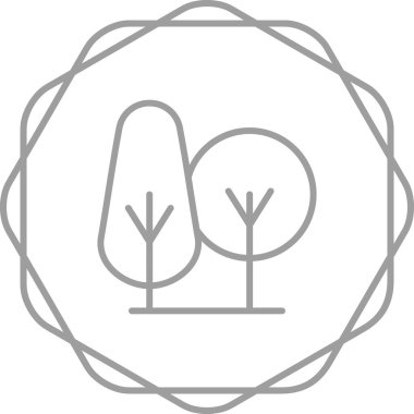 Ağaçlar. Web simgesi basit illüstrasyon