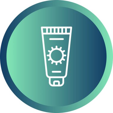 Güneş kremi simgesinin vektör illüstrasyonu