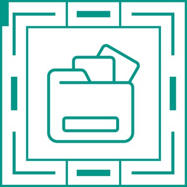 Belge Depolama, dizin simgesi, vektör illüstrasyonu