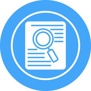 Belge arama simgesinin vektör illüstrasyonu