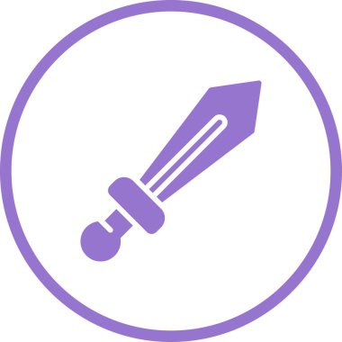 kılıç simgesi, vektör illüstrasyonu basit tasarım