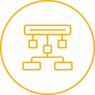 hiyerarşi. Web simgesi basit illüstrasyon 