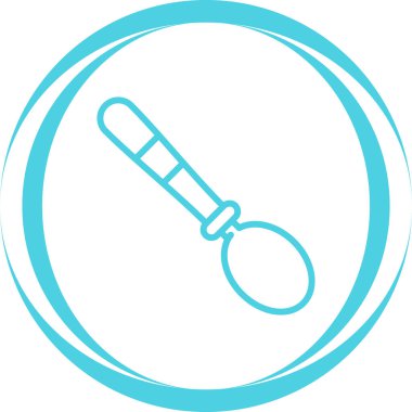 Kaşık. Web simgesi basit illüstrasyon