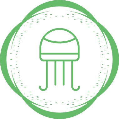 denizanası ağ simgesi, vektör illüstrasyonu 