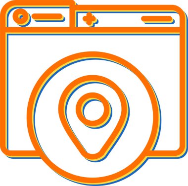 konum web simgesi vektör illüstrasyonu