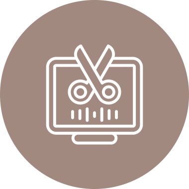 Masaüstü Bilgisayar Web simgesi vektör çizimi