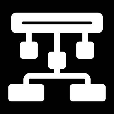 hiyerarşi. Web simgesi basit illüstrasyon 