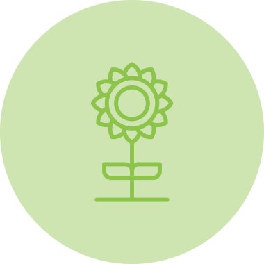 Ayçiçeği. Web simgesi basit tasarım