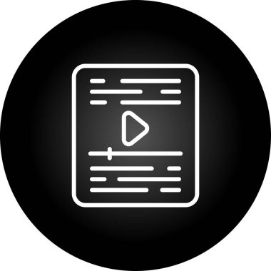 Video player vector icon design 