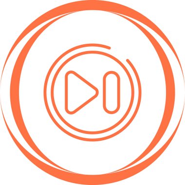 Sonraki Parça Düğmesi modern simgesinin vektör çizimi