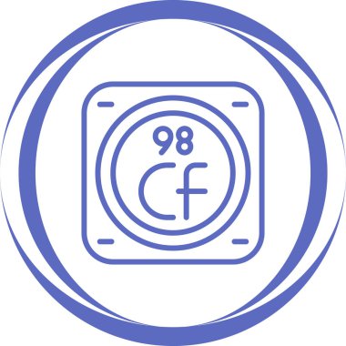 Kimyasal Element Web simgesi vektör çizimi