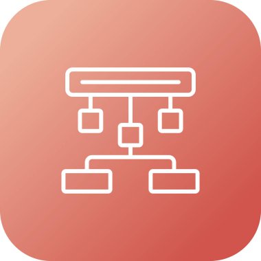 hiyerarşi. Web simgesi basit illüstrasyon 