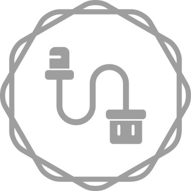 Cable Ferrule simgesinin vektör illüstrasyonu