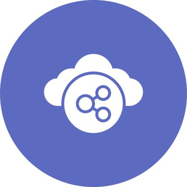 bulut hesaplama ağ simgesi, vektör illüstrasyonu           