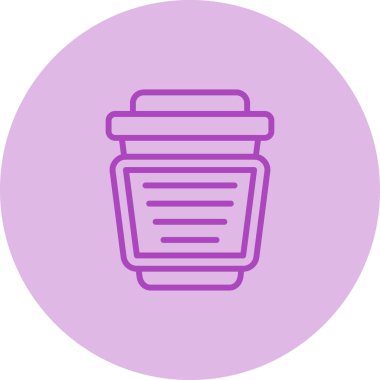 kahve fincanı simgesi web basit illüstrasyon