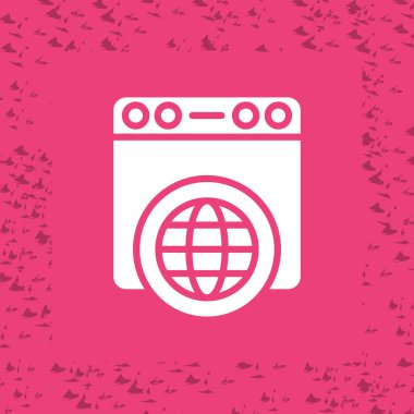 Tarayıcı web simgesi, basit illüstrasyon