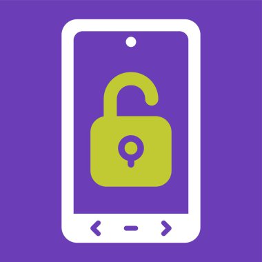 Kilitli olmayan ağ simgesi, vektör illüstrasyonu  