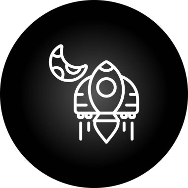 roket simgesi, vektör illüstrasyonu basit tasarım