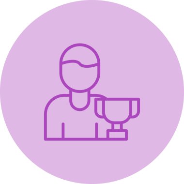  Ödül kazanan ikon. vektör illüstrasyonu