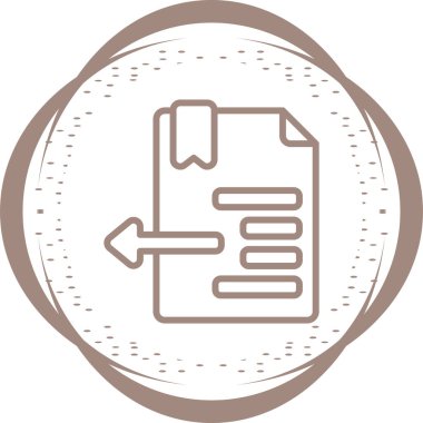 Girinti web simgesi, vektör illüstrasyonu 