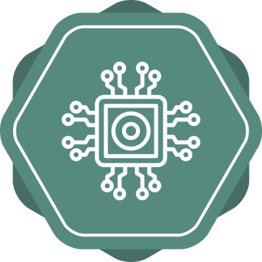 Çip. Web simgesi basit illüstrasyon 