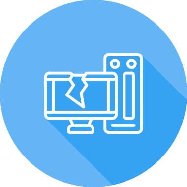 Masaüstü Bilgisayar Web simgesi vektör çizimi