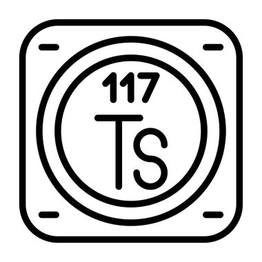 Kimyasal Element Web simgesi vektör çizimi