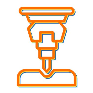 Kaya matkabı aracı simgesi, basit biçim