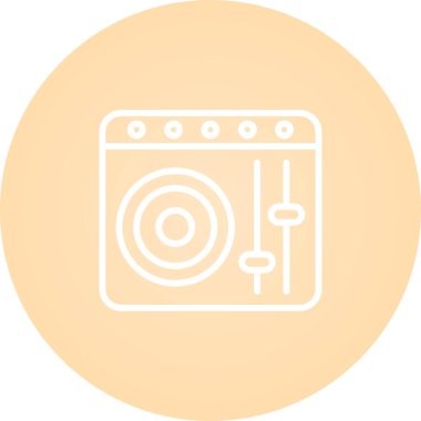 DJ Denetleyici Web simgesi vektör illüstrasyonu 