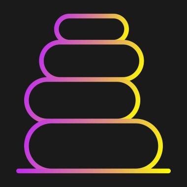 Kayalar simgesi, basit vektör illüstrasyonu