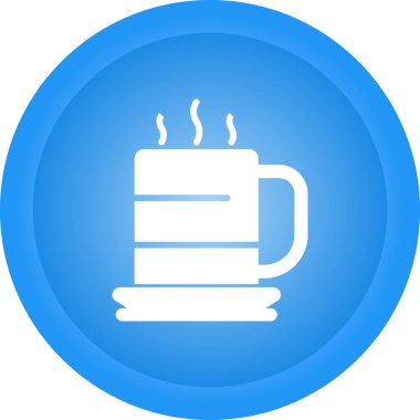 Bir fincan sıcak içecek, vektör illüstrasyon