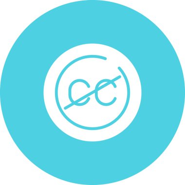 Uygulamalar ve web siteleri için kapatılan altyazı veya altyazı düz vektör simgesi