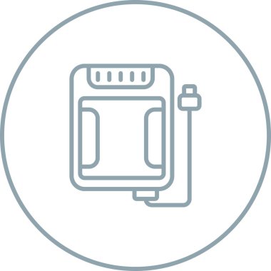 SSD simgesi. Katı eyalet sürüş işareti. Depolama diski sembolü. Vektör