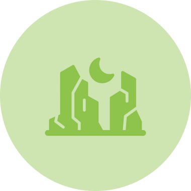 Kanyon vektör simgesi, illüstratopn 