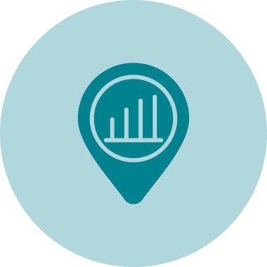 Konum Analitik simge vektör illüstrasyonu 