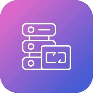 Beyaz Arkaplanda Web Sitesi Yedekleme Simgesi İzole Edildi 