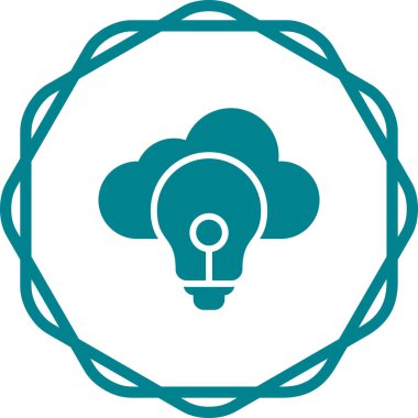 Bulut Stratejisi Web simgesi basit illüstrasyon